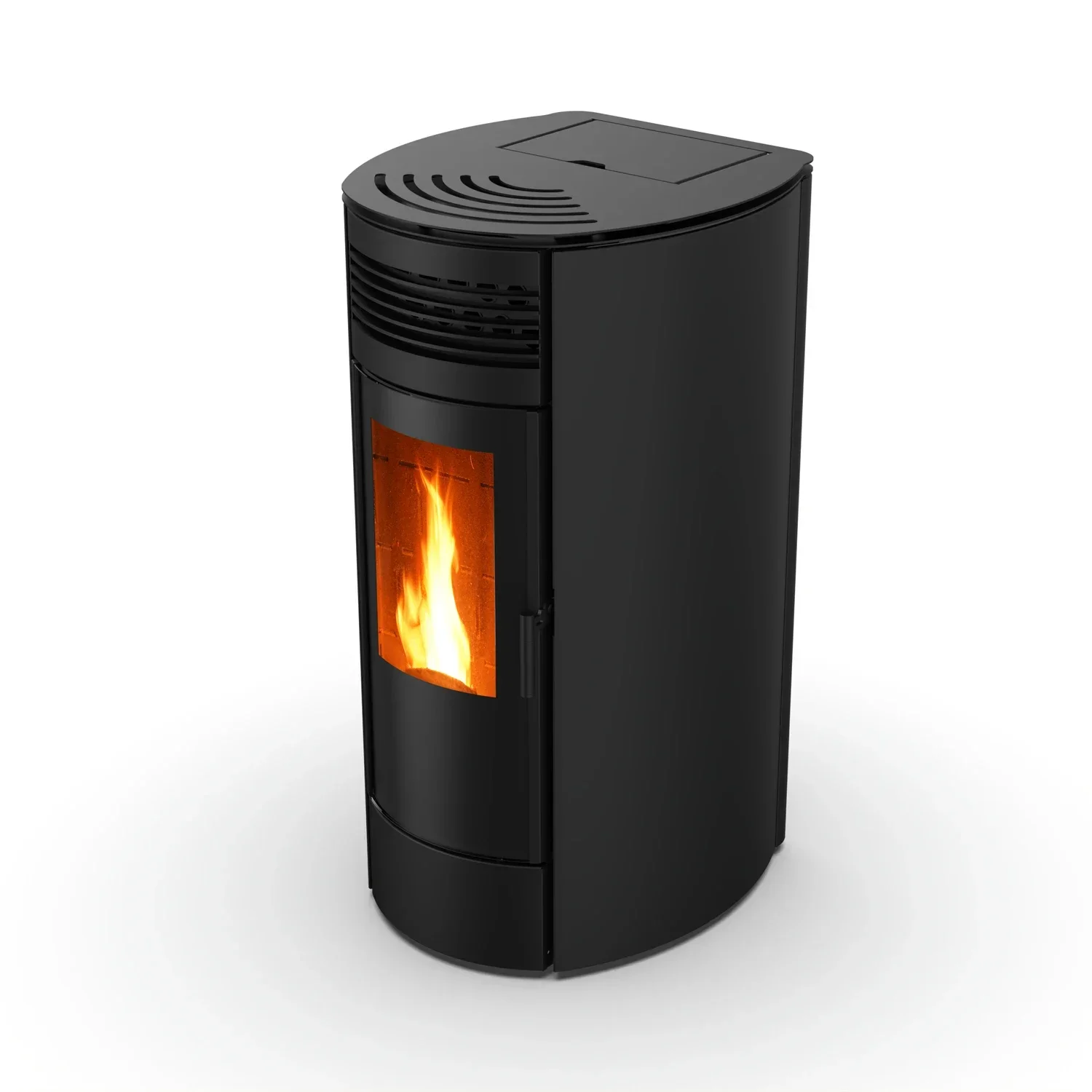 Modern Style KF1501A  Round Design Electric Indoor Smokeless Biomass Pellet Stove Heating Pellet Fireplace Heater for Large Area