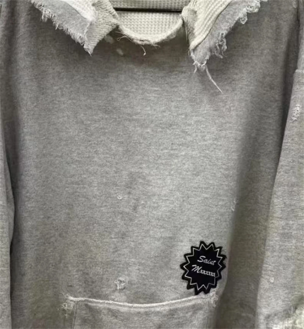 هول التالفة سانت كسر حفرة المتعثرة المطبوعة مقنعين البلوز الرجال النساء عالية الجودة السترة