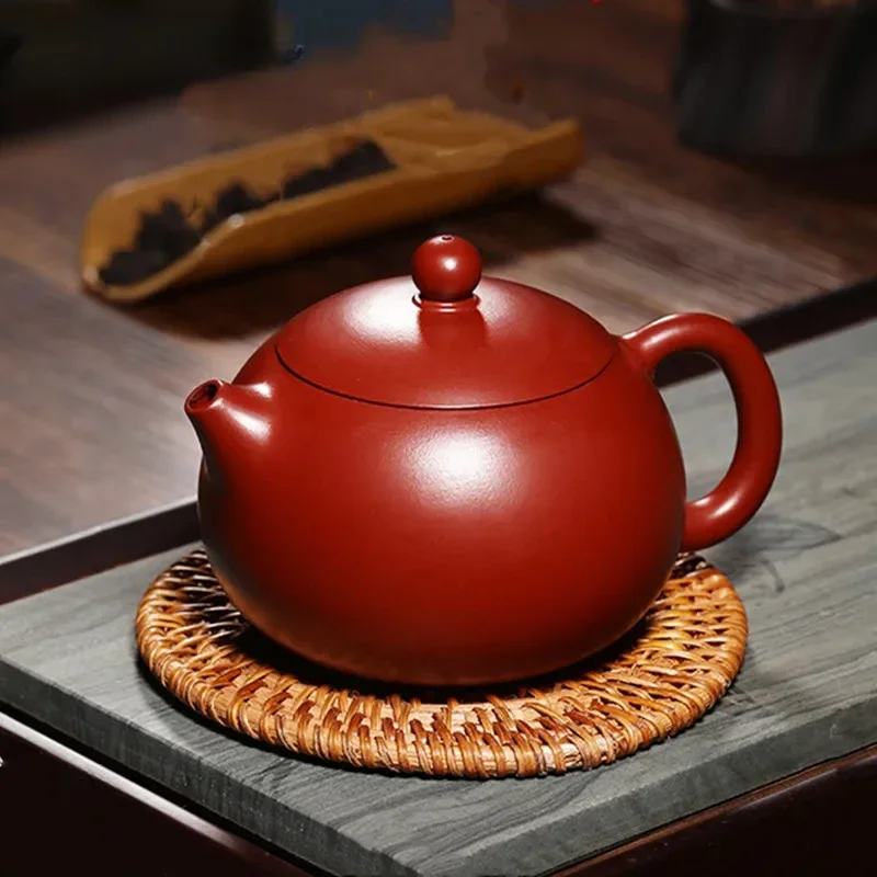 

High-end Yixing Purple Clay Teapot Famous Handmade Ball Hole Filter Xishi Tea Pot Raw Ore Dahongpao Kettle Zisha Tea Set Gifts