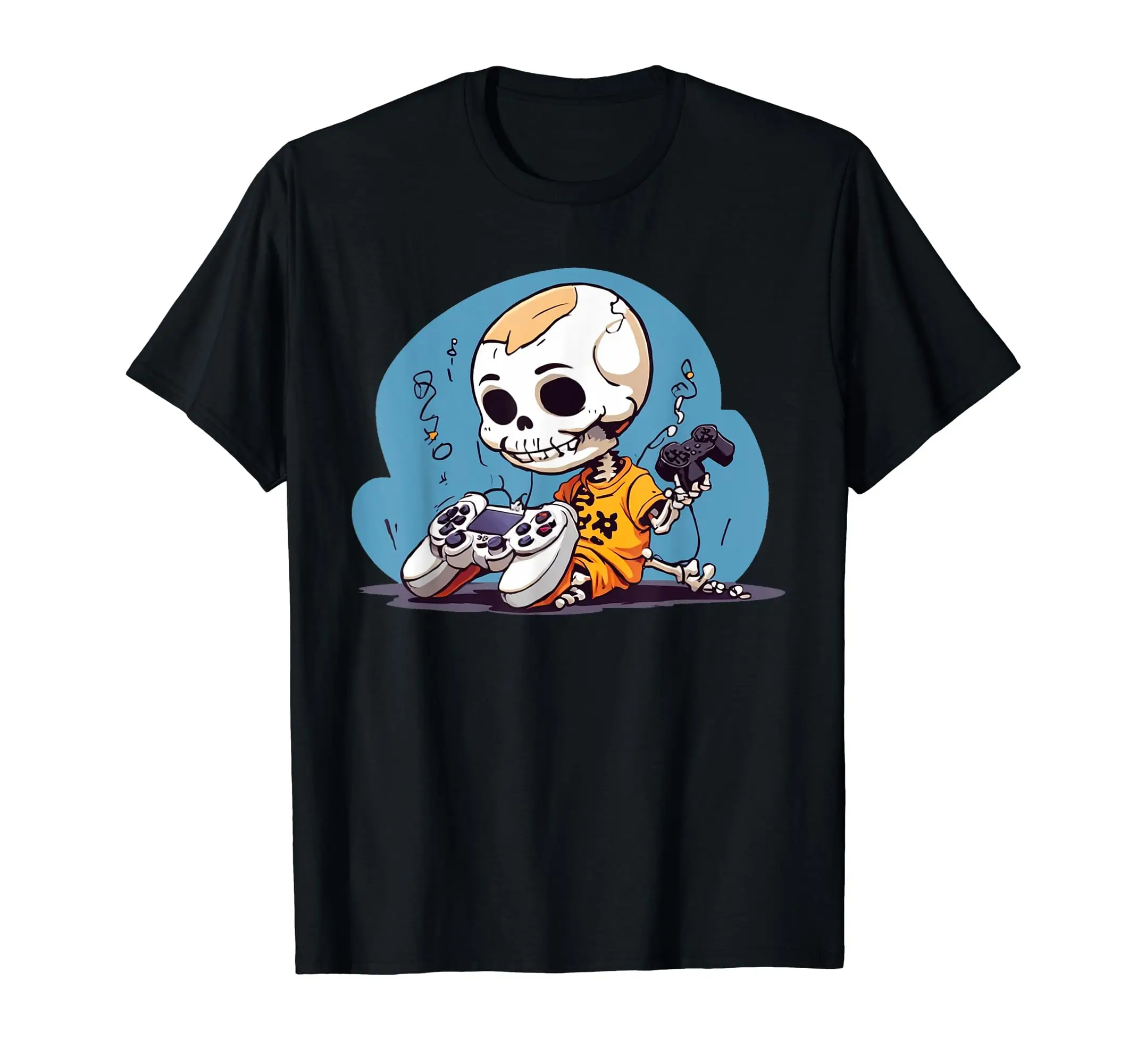 

Cute Days of the Dead Gamer Skeleton Boy Playing Video Game T-Shirt