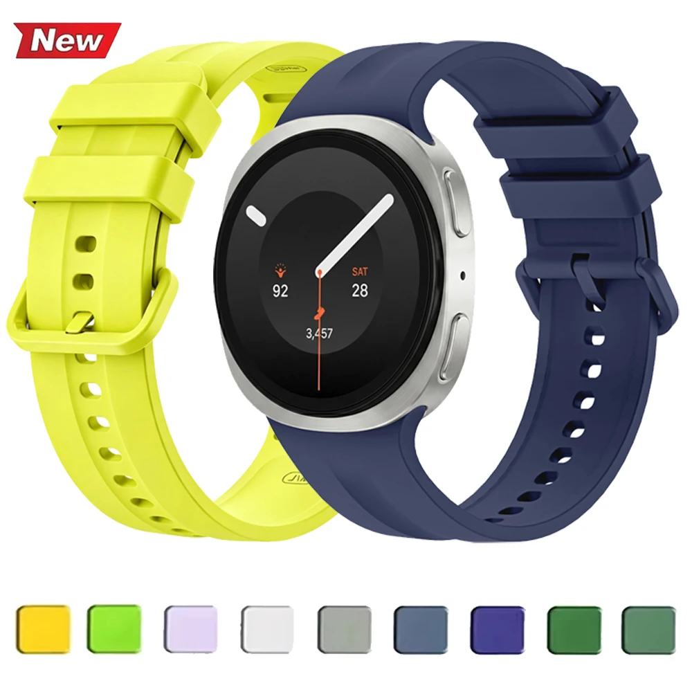 Official 1:1 Silicone Band for Samsung Galaxy Watch 9/8 Strap 40/44mm Comfortable Bracelet Belt for Galaxy Watch 8 Classic 46mm