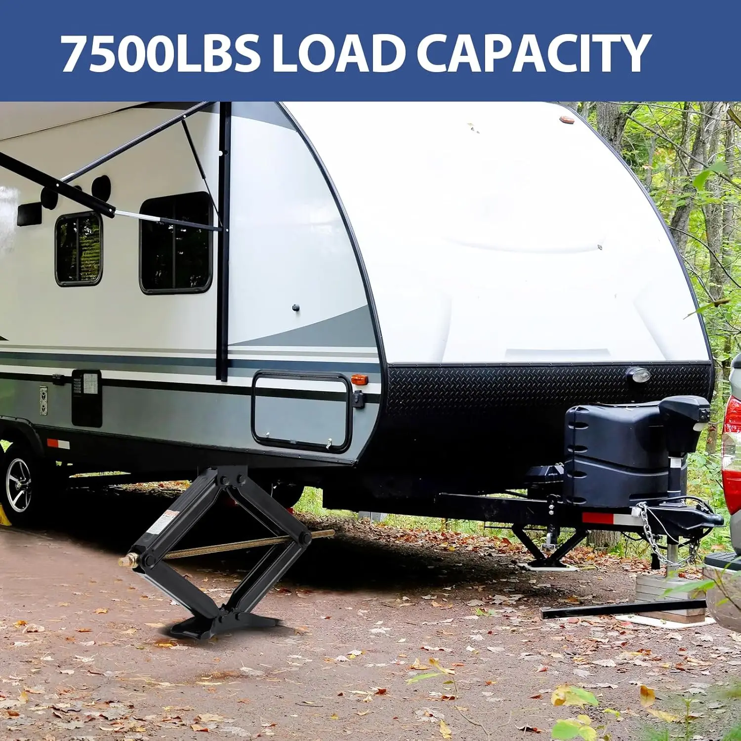 7500 رطل الثقيلة RV مقص جاك 4-24in/4-30in ارتفاع قابل للتعديل مقطورة معدات التخييم استقرار مع مقبض كرنك العالمي صالح