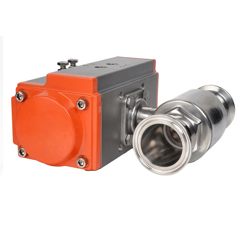 Imagem -04 - Válvula de Esfera Pneumática Cilindro de Dupla Ação Virola tipo Tri Clamp Peça Sanitária 32 mm Aço Inoxidável 304