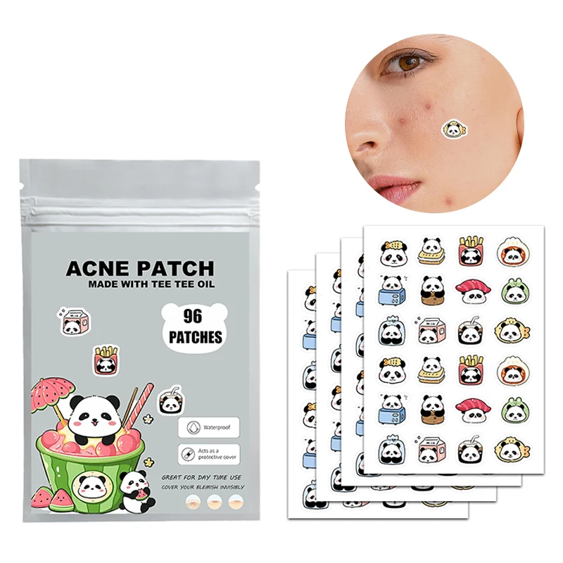 

96Pcs Panda Acne Patch Repair Acne Cleansing Invisible Breathable Waterproof Acne Cleansing Concealer Fade Clean
