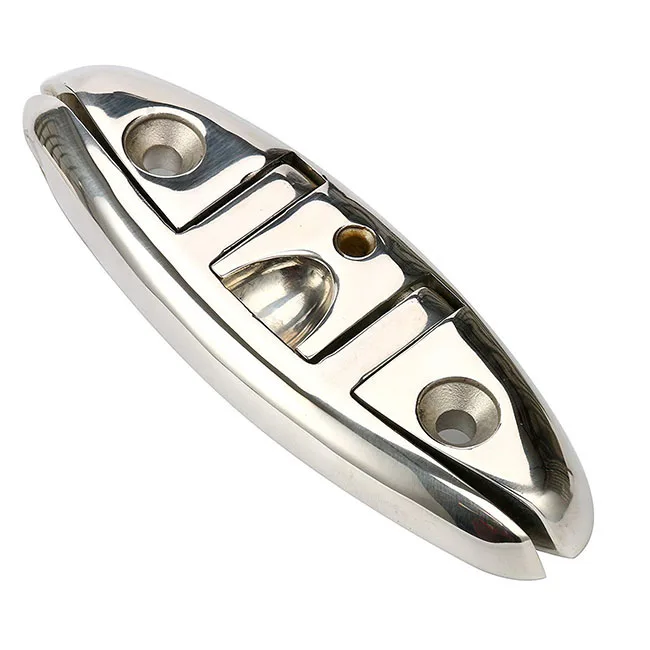

BBF Docking Mounting Hardware Boat Deck Cleat 316 Stainless Steel Folding Flip up Dock Flush Mount Cleat Rope Tie Down Cleat