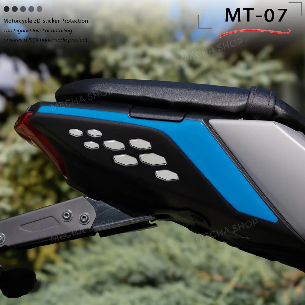 

Для MT-07 2025-: Аксессуары для мотоциклов MT07 MT 07 – Защитные наклейки на задний угол, водонепроницаемые, от царапин, 3D гелевые