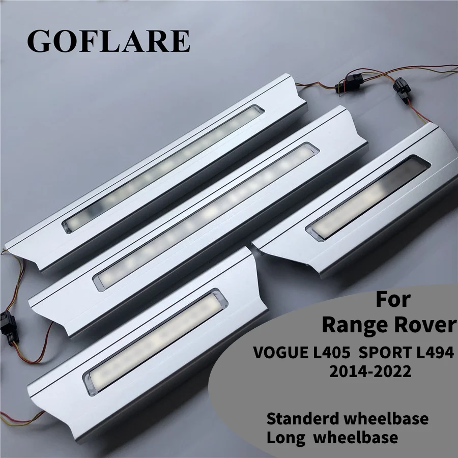 

LED Welcome Door Light For Range Rover Sport 2014-2022 Vogue 2013-2022 Car Pedal Door Sill Scuff Plate Trim Threshold Guards