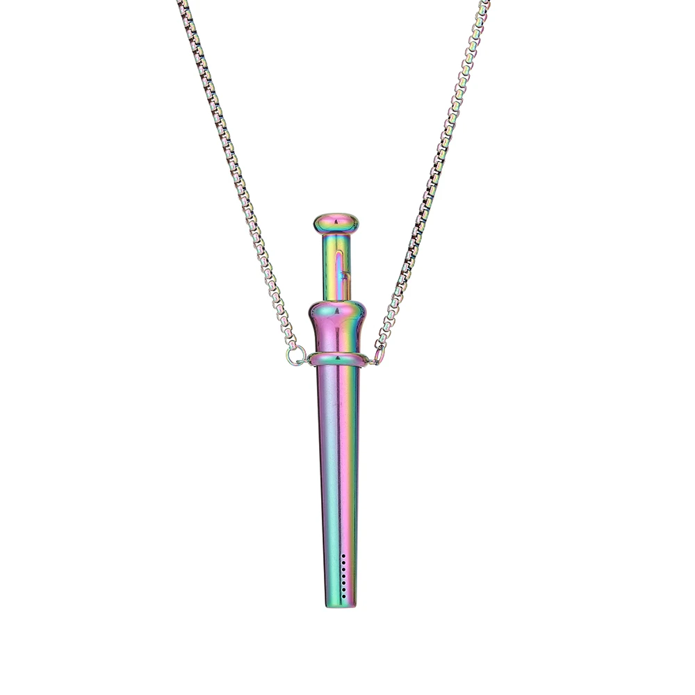 Flat Head 2-in-1 Breathing Necklace, Spring Telescopic Straw, Anxiety Relief, Perfume Extractor Pendant, Stress Relief Gadget.