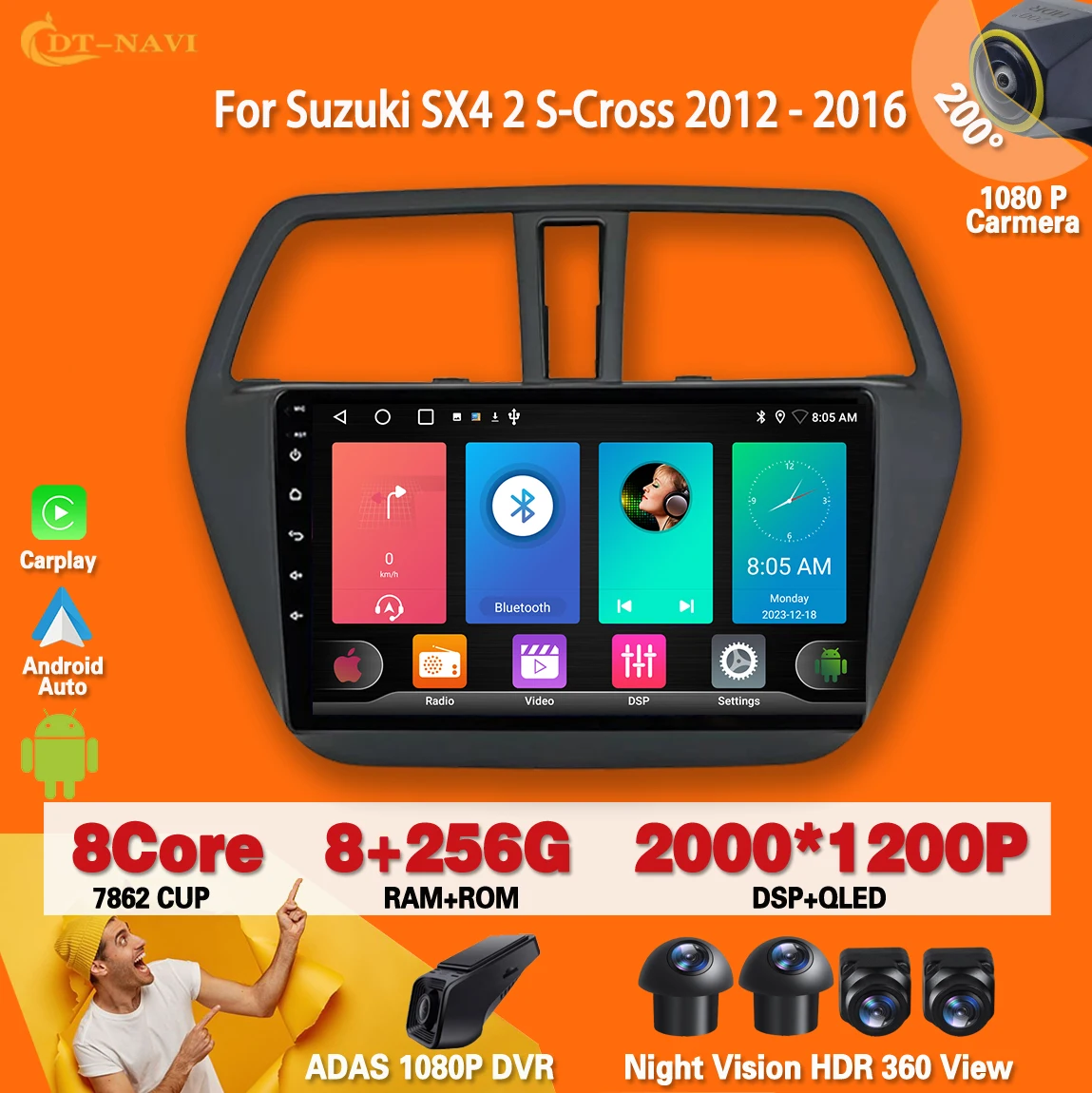 

Android 13 For Suzuki SX4 2 S-Cross 2012 - 2016 Auto Radio Stereo Head Unit Multimedia Player GPS Navigation No 2din DVD 5G wifi