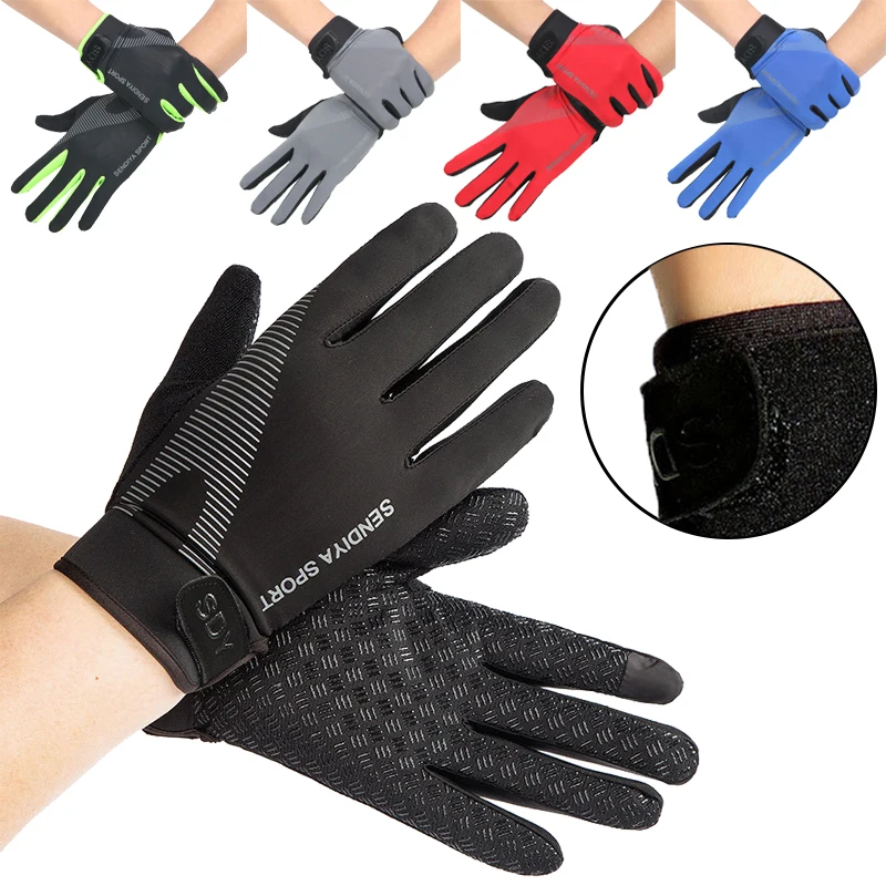 Outdoor Sports Ice Silk Touch Screen Riding Gloves for Men Women Breathable Glove Elastic Motocross Gloves for Cycling Driving