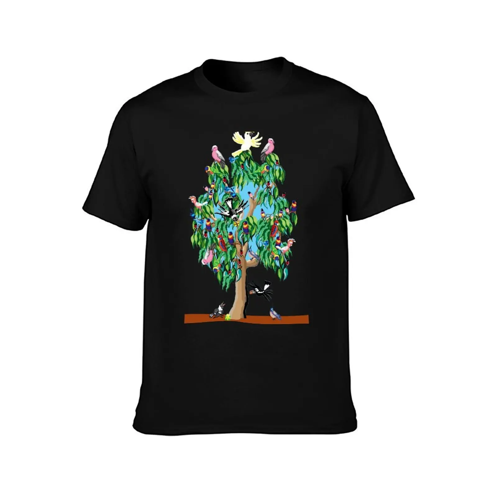 Carol of the Aussie birds T-Shirt, Summer Casual Cotton Tee, Oversized Streetwear Tops, Vintage Graphic Print, Unisex Men Women