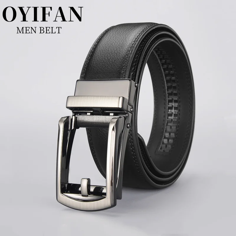 Business belt, men's genuine leather belt. Ratchet belt. Popular styles, high-quality genuine cowhide, durable waist belt