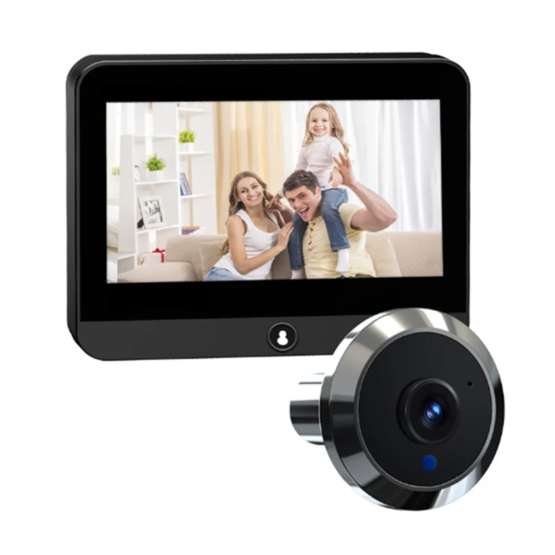 ABUL-4.3-Inch HD Video Doorbell Tuya Wifi Remote Intelligent Visual Doorbell Built-In 5000Mah Rechargeable Battery
