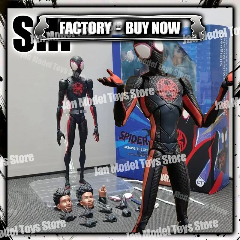 متوفر في المخزون ألعاب Ct سبايدرمان مايلز موراليس Shf جوين عبر الآية العنكبوتية الرجل العنكبوت أنيمي عمل الشكل تمثال الهدايا اللعب