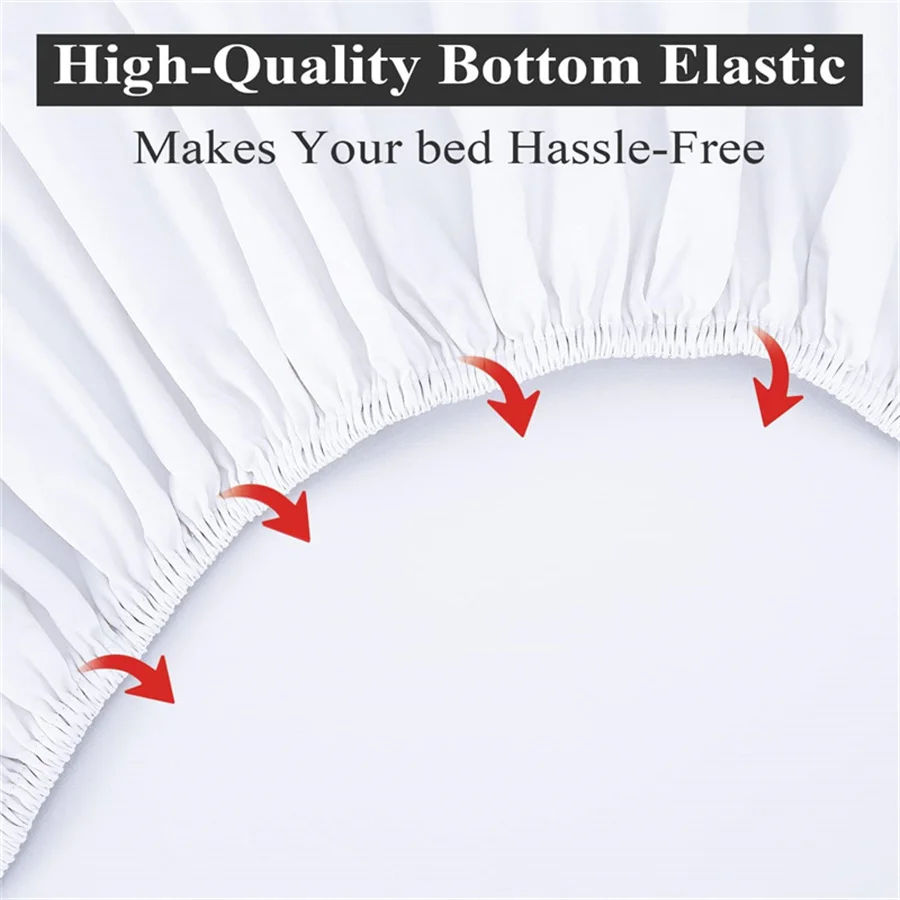 Drap-housse en coton égyptien avec bandes élastiques, housses de matelas en pur coton 400TC, draps de lit réglables coordonnants, 100%, 140/160