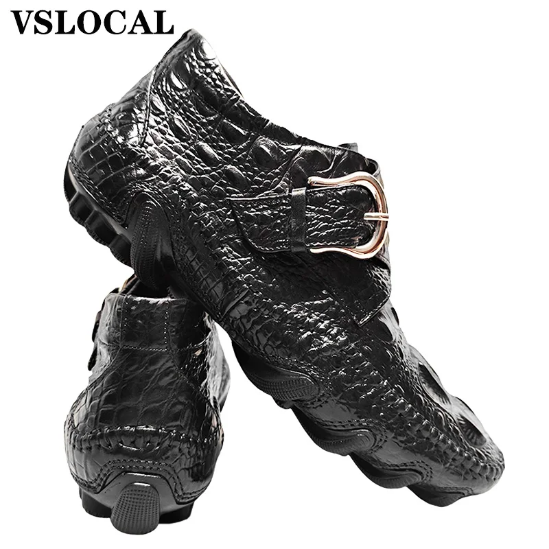 2026 inverno sapatos de couro masculino preto croco impressão monge cinta vestido formal masculino sapato casual confortável sapatos quentes para homem