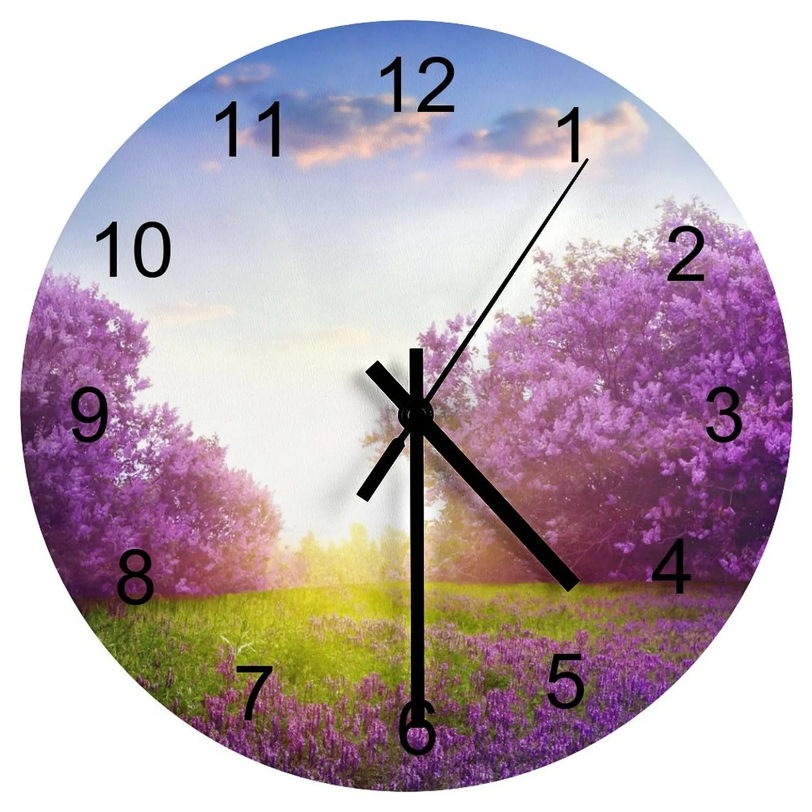 

Workshop Wall Clock Clean nature Clocks 12 inch Silent Wood Round 3D Display Ultra Thin Minimalist