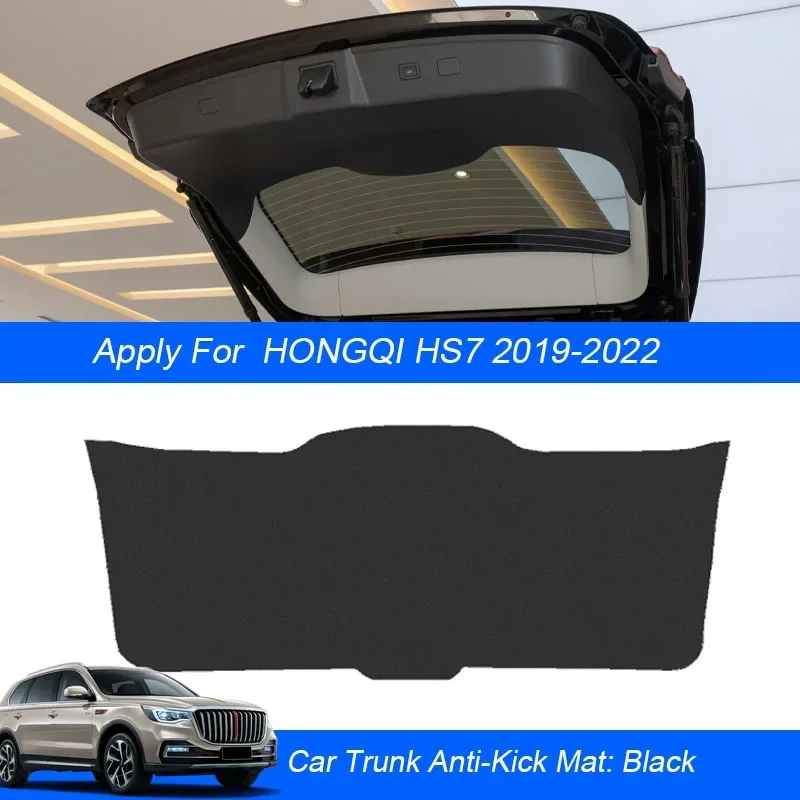 

Для HONGQI HS5 HS7 E-HS9 2022-2025 автомобильный коврик из искусственной кожи, противоударная подушка, багажник, пылезащитная защита, наклейка на заднюю дверь