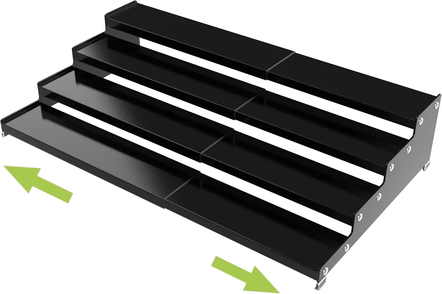

Expandable 4-Tier Step Spice Rack Organizer for Kitchen Cabinet Modern Design and Non Skid Space Saving Storage Shelf f