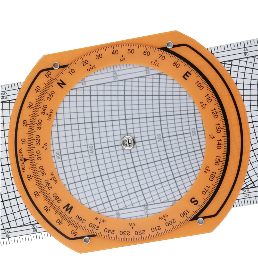 Aviation Flight Computer Plotter With Sliding Rule And Circuit Navigation Scale Lightweight Tool For Flight Training Measurement
