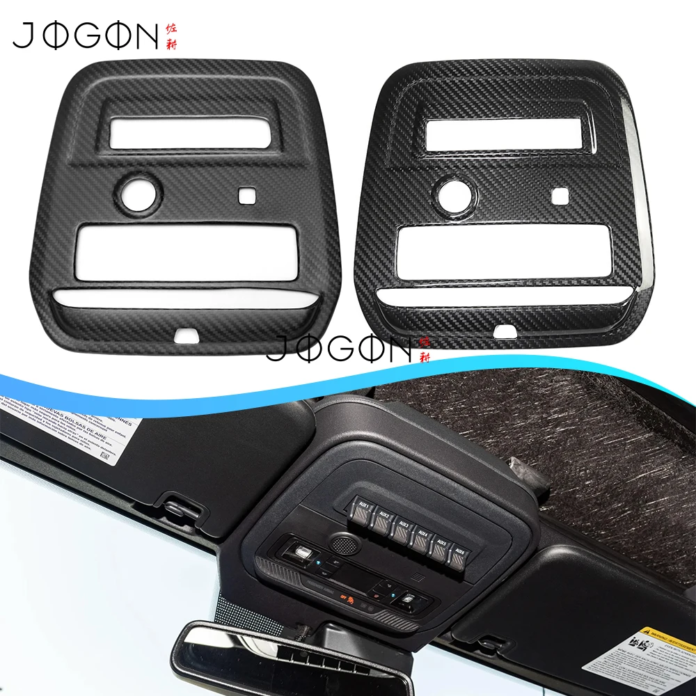 For Ford Bronco Raptor Outer Banks Off-Road 2021-2025 Car Interior Accessories Roof Reading Light Dry Carbon Fiber Decoration