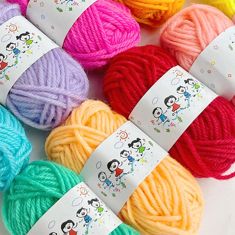 12Pcs Warm Cotton Wool Soft Yarn for Best DIY Hand-Knitting and Crochet Experience