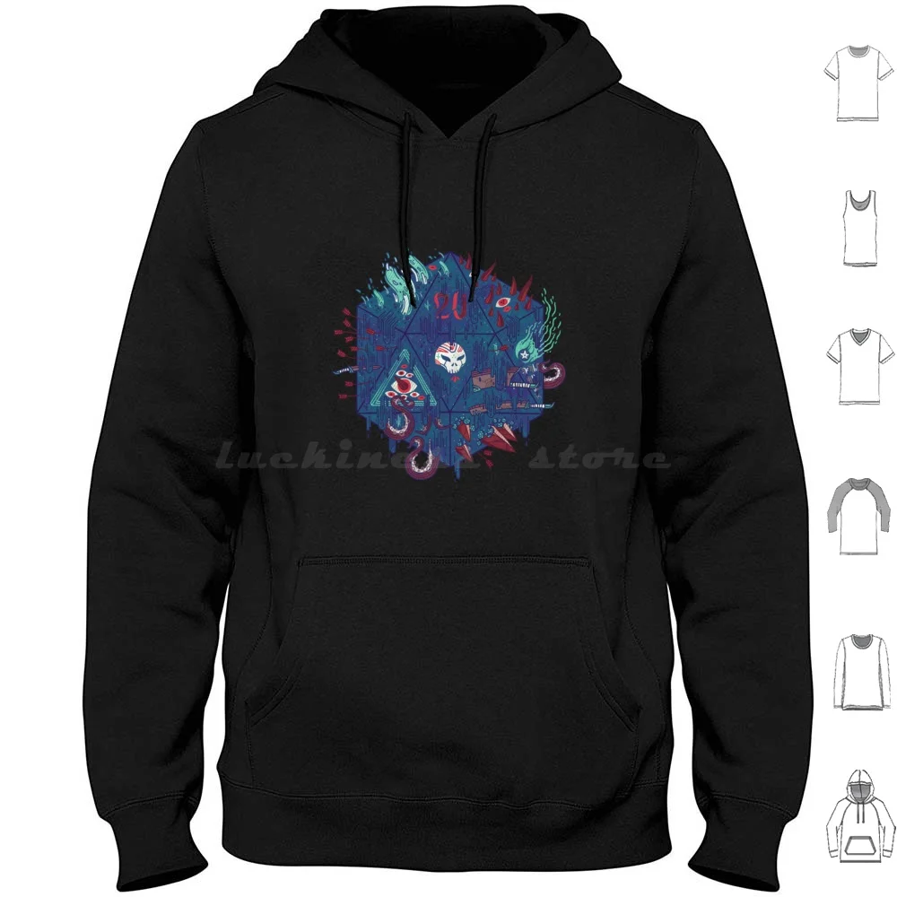 Die Of Death Print And Dnd D20 Lover Hoodies Long Sleeve And Will Byers Demogorgon Dustin Henderson Demagorgon The