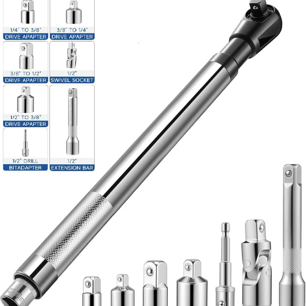 Ratchet Wrench Set Built for Durability Heat Treated Alloy Steel Resists Erosion 100 N.m Max Torque for Daily Use