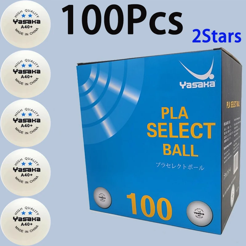 

100Pcs YASAKA Table Tennis Balls High Quality 2-Star New Material A40+ Ping Pong Balls Table Tennis Training Ball Competition