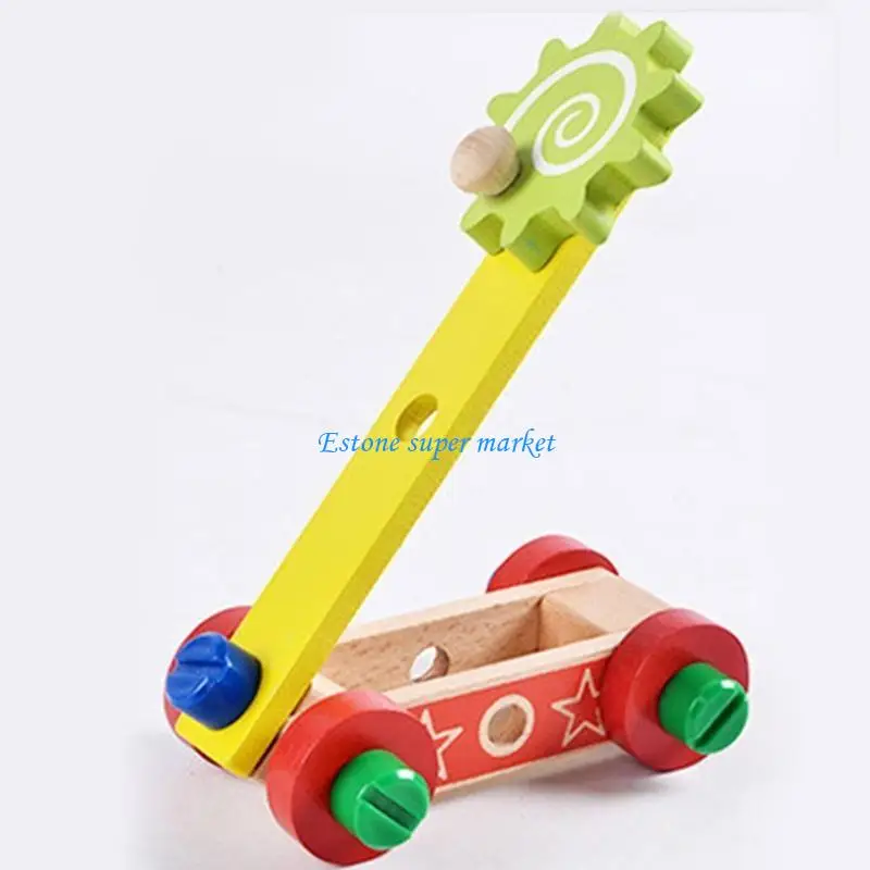 090B لعبة بناء جذعية خشبية إبداعية لتعلم رياض الأطفال مع/