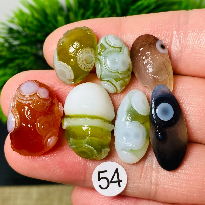 Natural  Colorful Sardonyx Agate Alxa Gobi  Rock Specimen Energy Crystal Healing Chakra Reiki Stone Garden Home Decor Gift 7Pcs - view 4