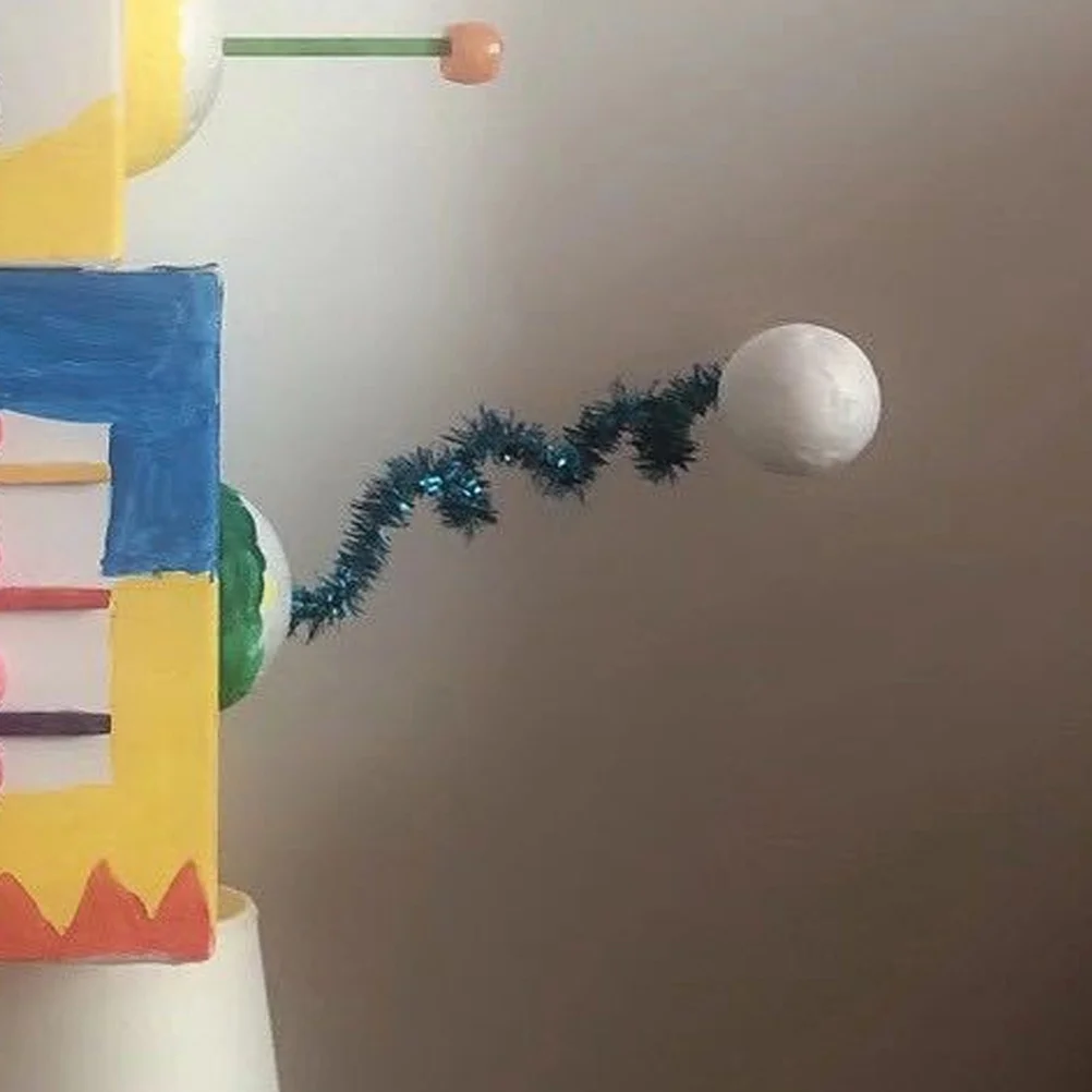 100 قطعة مجموعة كرات رغوة للحرف اليدوية للأطفال لتقوم بها بنفسك لوازم المشروع دائرة بيضاء سميكة الحلي الزخرفية الكرة مجموعة الفن التعليمي