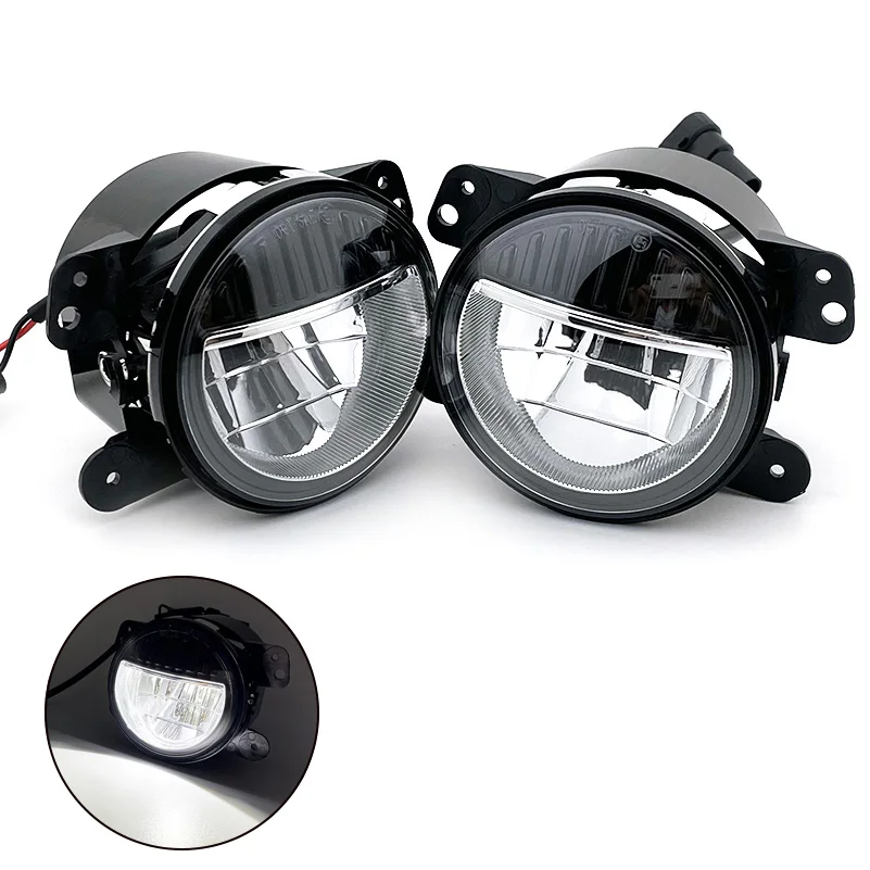 

2Pcs 4Inch LED Fog Lights Car Light Assembly 40W Fog Lamp 12V 24V For Jeep Wrangler JK 2007-2017 Grand Cherokee Dodge Journey.
