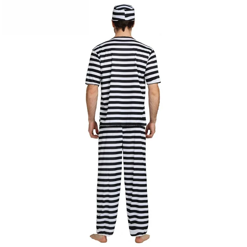 Costumes Prison Prisoner Show Costumes Men's Dress Up Accessories Suit Halloween Cosplay Prisoner Stage Show Costume