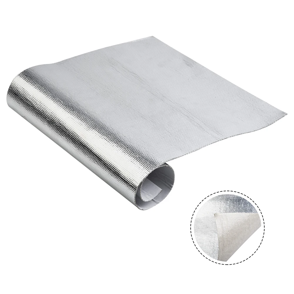 Car Heat Protection Film Fireproof Heat Insulation Mat Self-adhesive Aluminum Foil Glass Fiber Foam High Temperature Resistant