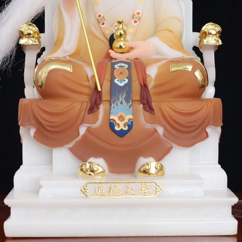 الطاوية عالية الجودة اليشم مطلية بالذهب تاي شانغ لاو يونيو الله بوذا مزار المنزل راعي القديس يبارك سلامة الأسرة الصحة حسن المظهر #3