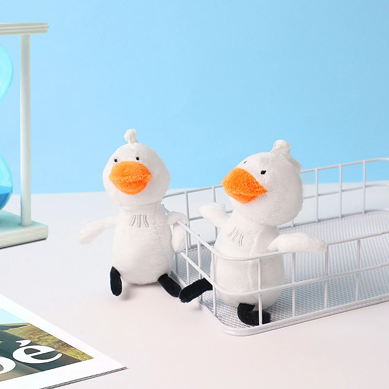 

Little White Duck Plush Keychain School Bag Pendant Birthday Gift Home Decoration Gifts