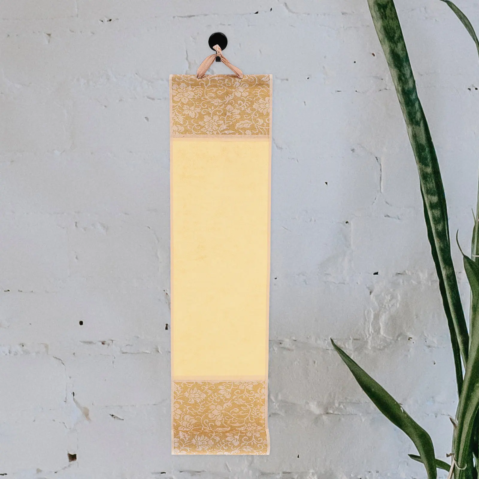 Vintage Wax Dyed Hanging Scroll Semi Raw Blank Chinese Calligraphy Wall Scroll for Painting Drawing Office Decoration Sumi Art