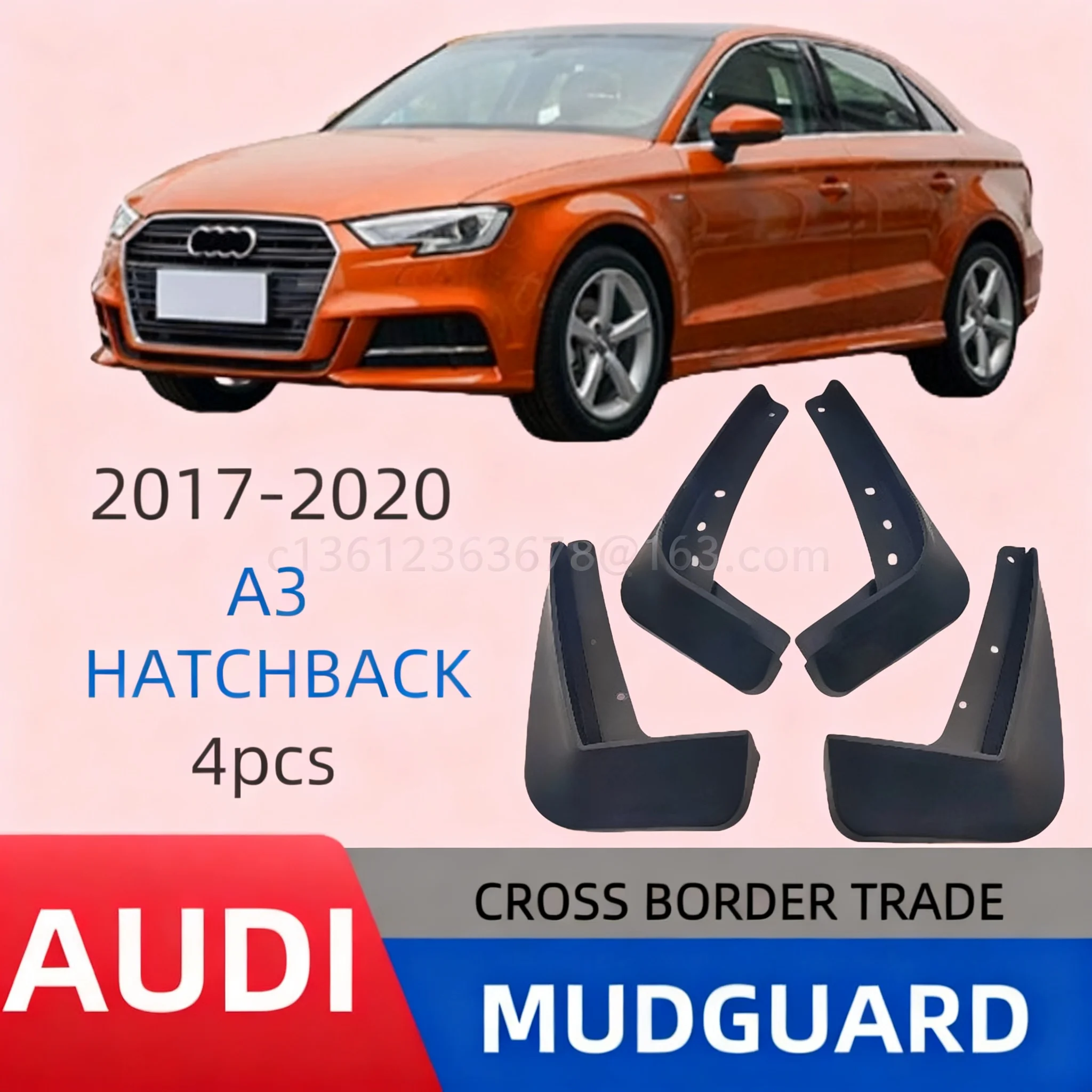 

Suitable for Audi A3 hatchback regular version 2017-2020, Audi A3 hatchback tire mudguard, car mudguard, mudguard
