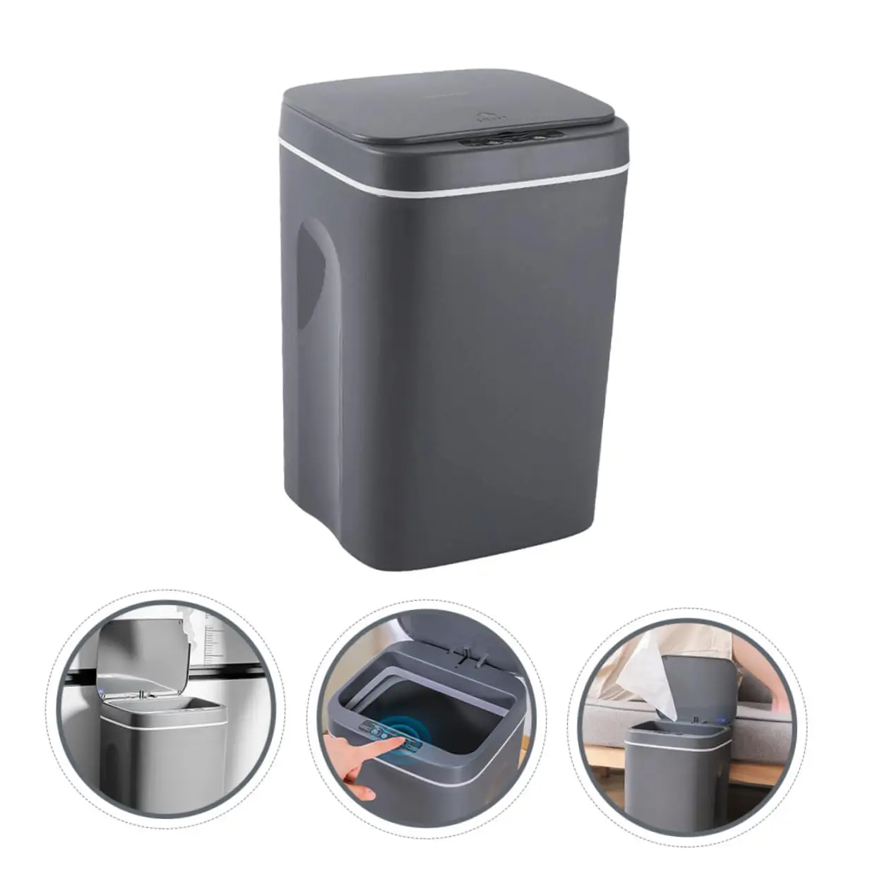 

Intelligent Garbage Bin Sensing Waterproof Smart Home Garbage Bin Lid Automatic Household Cleaning Tool Accessoriestrash Can