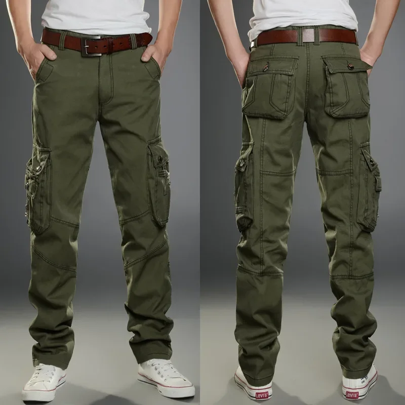 2020 di marca del Mens Pantaloni Cargo Militari Multi-tasche Baggy Pantaloni Dei Pantaloni Degli Uomini di Casual Tute E Salopette Pantaloni Militari Pantaloni Cargo di alta qualità