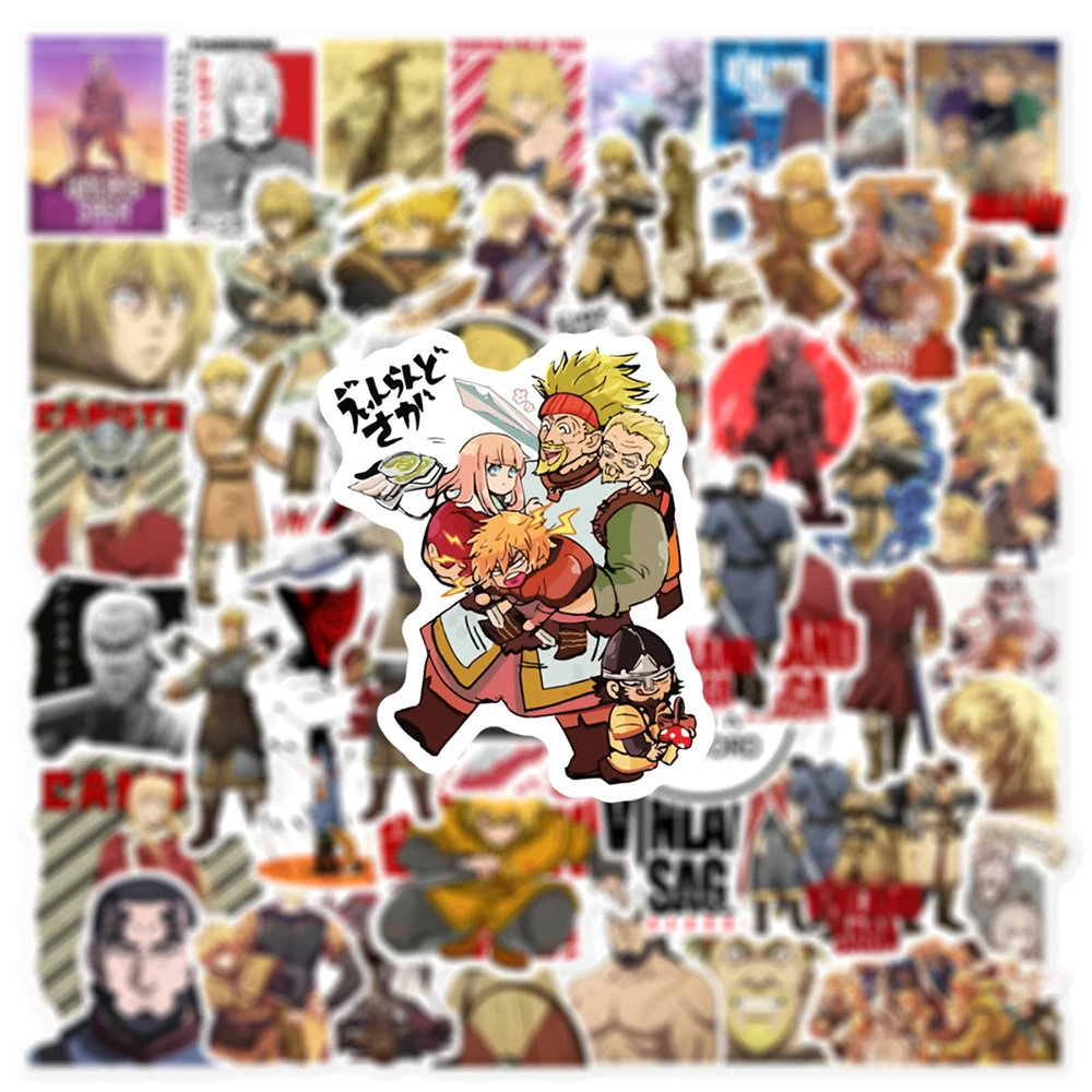 10/30/50pcs Anime VINLAND SAGA Stickers Cool Thorfinn Karlsefni Graffiti Sticker DIY Phone Skateboard Luggage Cartoon Decals Toy