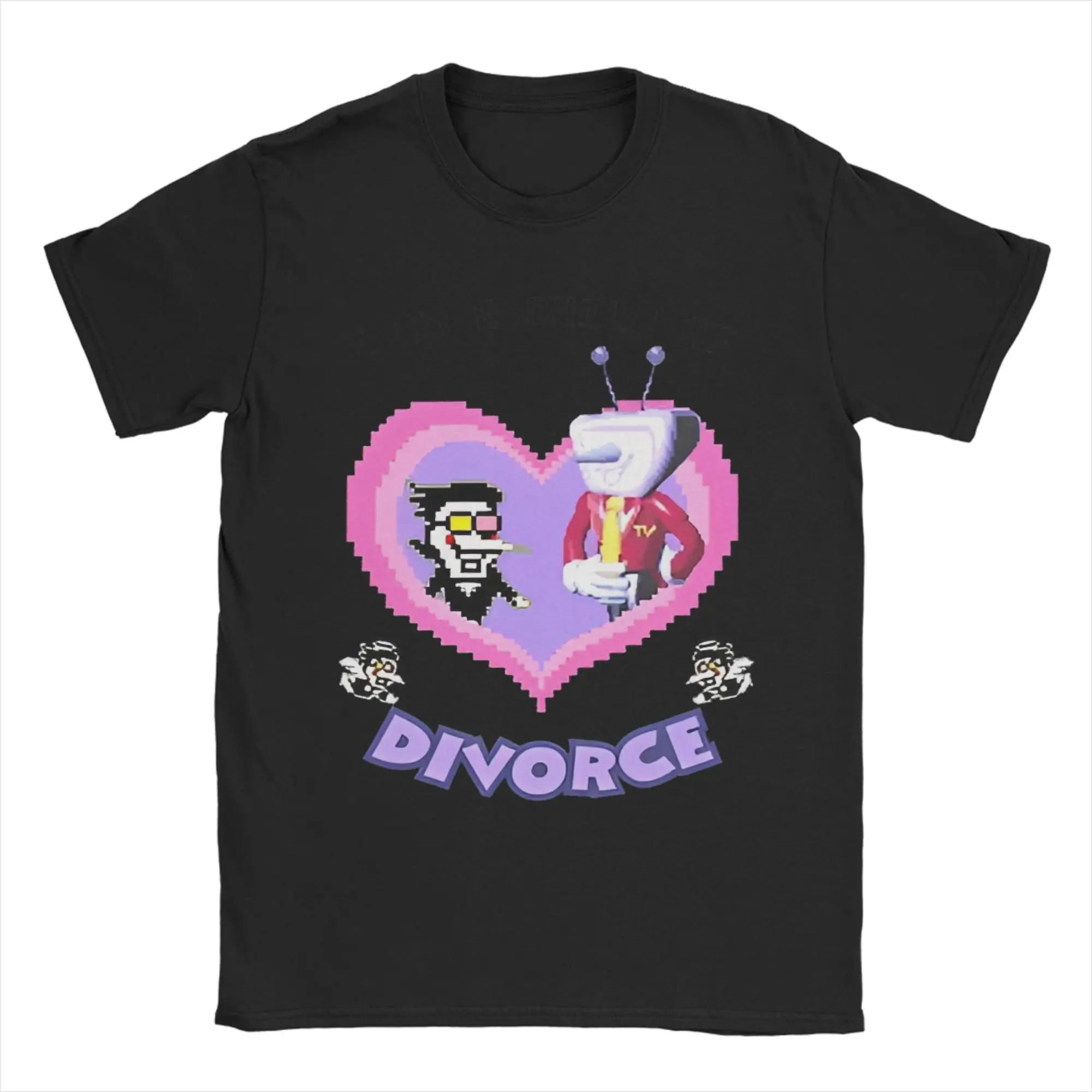 

2026 Spamton and Tenna Child of Divorce Deltarune Game Short Sleeved Round Neck Y2k Men New in Top Mens T-Shirt