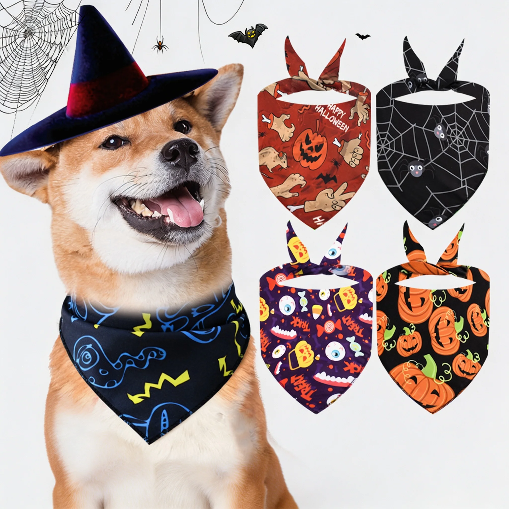 Dog Bandana Scarf - Halloween Dog Bandana Cat Bandana Cute