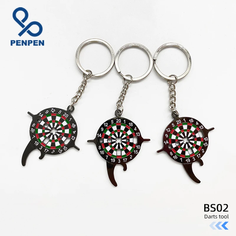 

WEDARTER Keychain Darts Wrench Tool Tighten Darts Shaft Bottle Removal Keychain Survival Opener Accessories Outdoor Keychain