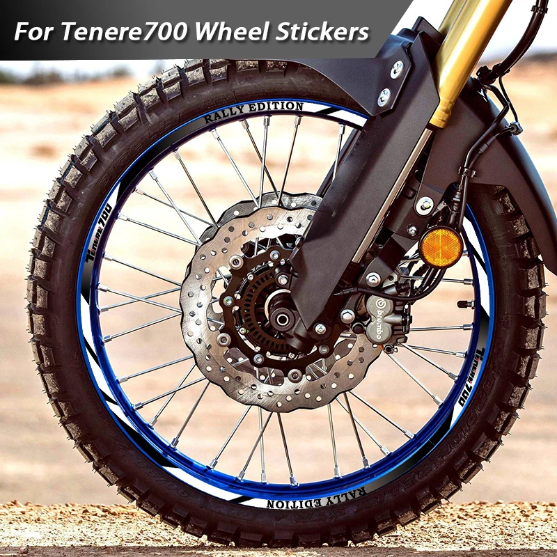 For YAMAHA TENERE 700 Tenere700 XTZ 700 XTZ700 Reflective Motorcycle Accessories Wheel Hub Stickers Decals Rim Stripe Tape