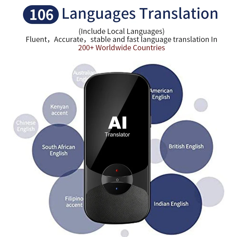 2024 Best Voice Translator  Travel use portable device Language translator with small size and fast translation