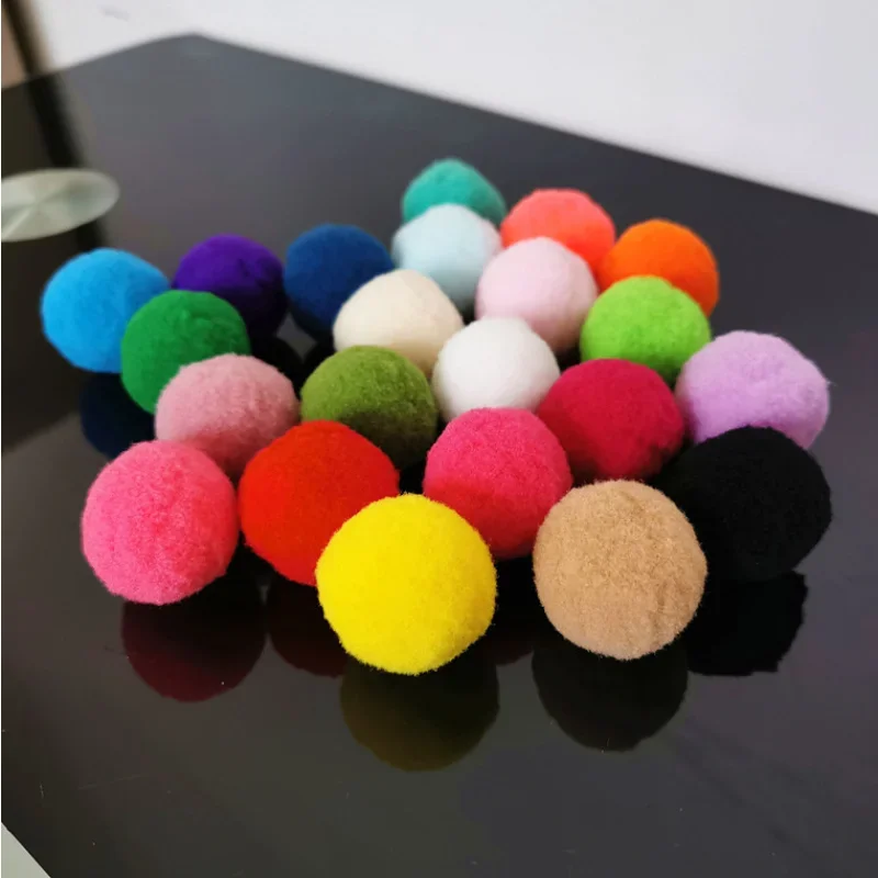 Cute Funny Cat Toys Stretch Plush Ball 0.98in Cat Toy Ball Creative Colorful Interactive Cat Pom Pom Cat Chew Toy Dropshipping