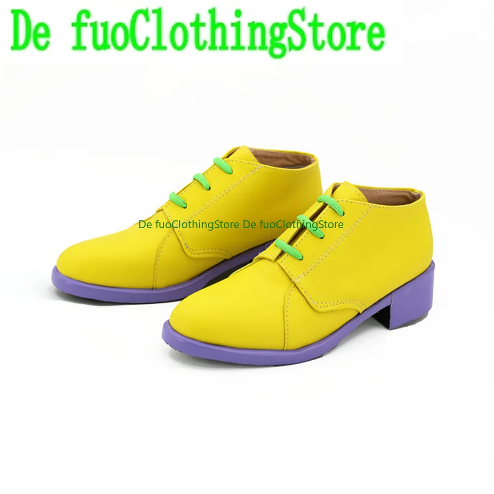 Defuo Bizarre Adventure Diamond is Unbreakable Rohan Kishibe Cosplay Shoes Boots Game Anime Halloween Shoes Store