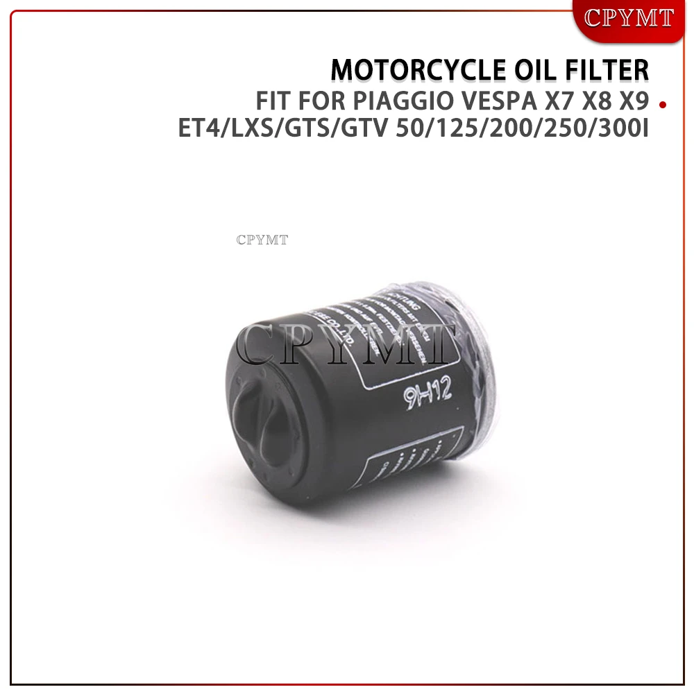 1 PCS Motorcycle Oil Filter Fit for Piaggio Vespa X7 X8 X9 ET4/LXS/GTS/GTV 50/125/200/250/300i
